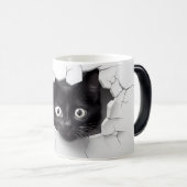 Mug Magique 3D Black cat (Devant droit)
