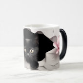 Mug Magique 3D Black cat (Devant droit)