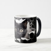 Mug Magique 3D Black cat (Devant droit)