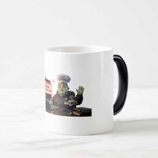 Mug Magique 3D Cute Zombie Programmer Chef - Error 666 Coffee  (Devant droit)
