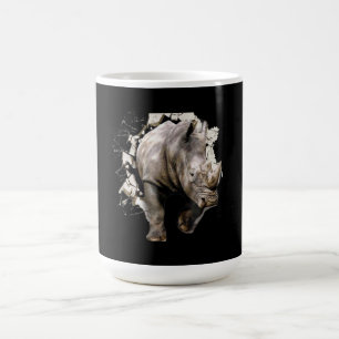 Mug Magique 3d Rhino - Rhinoceros d'animaux Safari africains