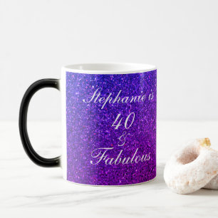 Mug Magique 40 Et Fabuleux Anniversaire Rose Purple Parties sc