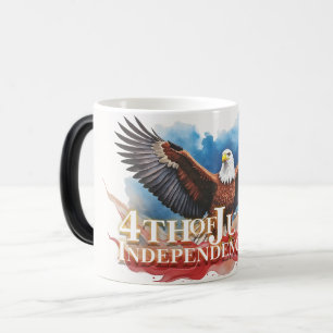 Mug Magique 4 juillet Aigle – Conception d'art patriotique