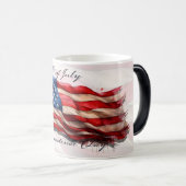 Mug Magique 4 juillet - Célébrer avec le drapeau américain (Devant droit)