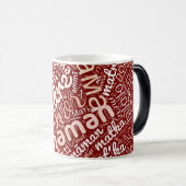 Mug Magique 60 mots pour 'Mère' dans différentes langues (Devant droit)