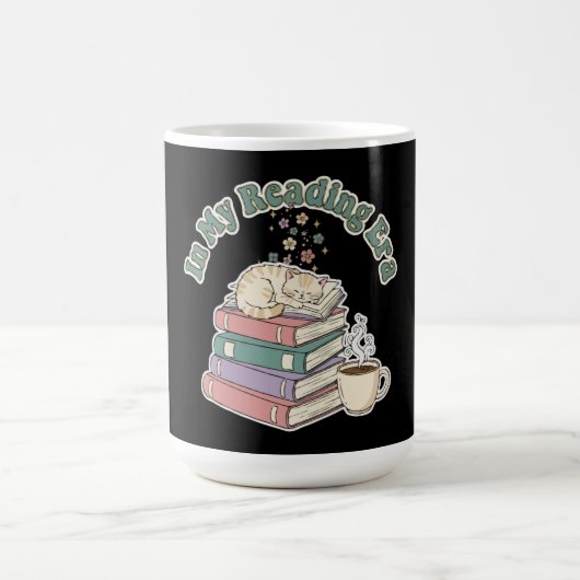Mug Magique À l'ère de ma lecture, chat mignon et confortable, (Centre)