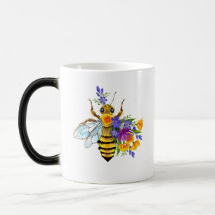 Mug Magique Abeille à fleurs avec plantes sauvages