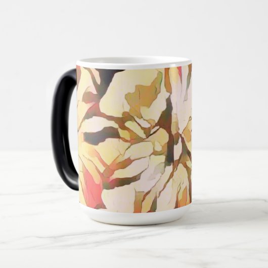 Mug Magique Abstrait Floral d'automne (Devant gauche)