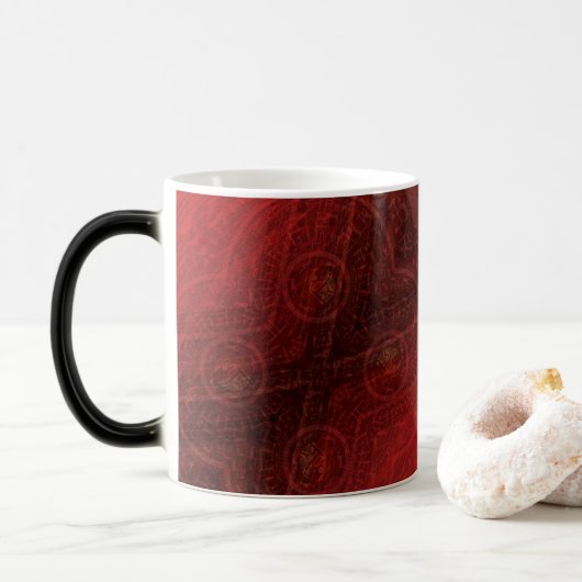 Mug Magique Acceptation | Médaillons de méditation rouge (Avec donut)