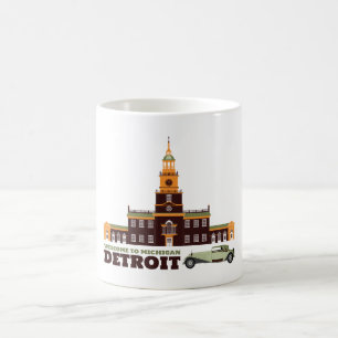 Mug Magique Accueil vers Detroit. Le Michigan - logo de