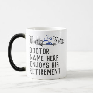 Mug Magique Actualités en gros titre du cadeau de retraite du