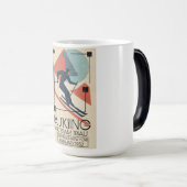Mug Magique Affiche de ski USA (Devant droit)