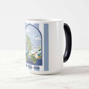 Mug Magique Affiche de voyage côtière pour scooter d'été médit