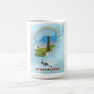 Mug Magique Affiche de voyage de paysage de carte de l'Afghani