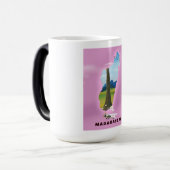 Mug Magique Affiche de voyage illustrée à Madagascar (Devant gauche)