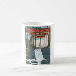 Mug Magique Affiche de voyage Parc national de Yellowstone, Wy
