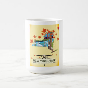 Mug Magique Affiche de voyage vintage de l'État de New York