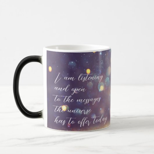 Mug Magique Affirmation Positive Vert/Or (Gauche)