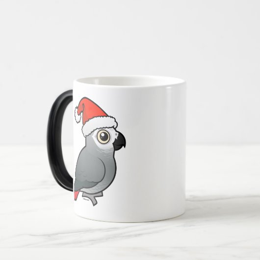 Mug Magique African Grey Père Noël (Devant gauche)