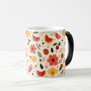 Mug Magique Agrumes et motifs floraux dynamiques