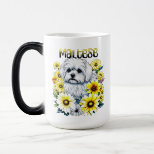 Mug Magique Ai Art de l'aquarelle maltaise pour les propriétai