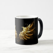 Mug Magique Ailes d'Ange d'or sur arrière - plan noir (Devant droit)