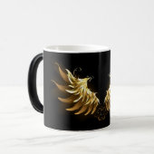 Mug Magique Ailes d'Ange d'or sur arrière - plan noir (Devant gauche)