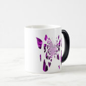 Mug Magique Ailes de papillons pourpres (Devant droit)