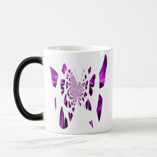 Mug Magique Ailes de papillons pourpres (Gauche)