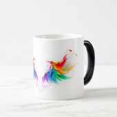 Mug Magique Ailes fluffy arc-en-ciel (Devant droit)