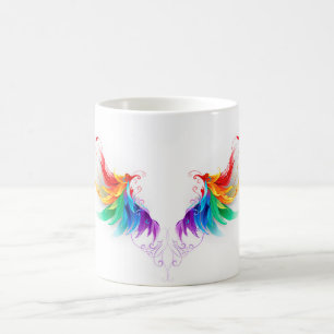 Mug Magique Ailes fluffy arc-en-ciel