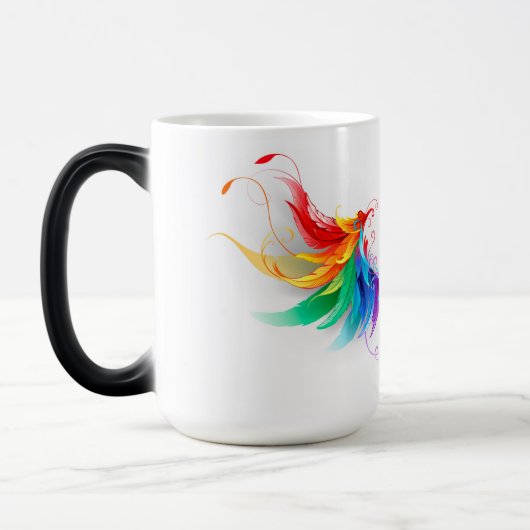Mug Magique Ailes fluffy arc-en-ciel (Gauche)