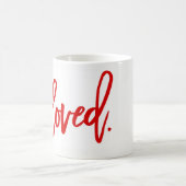 Mug Magique Aimé. Typographie de script moderne tendance rouge (Centre)
