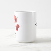 Mug Magique Aimez-vous | Pépites rouges d'aquarelle (Centre)