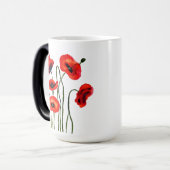 Mug Magique Aimez-vous | Pépites rouges d'aquarelle (Devant gauche)