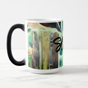 Mug Magique Ajouter un nom Foliage botanique tropical