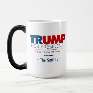 Mug Magique Ajouter votre nom Trump à la présidence