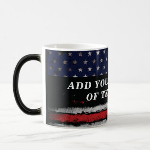 Mug Magique Ajouter votre propre texte sur grunge American fla