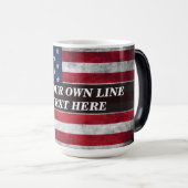 Mug Magique Ajouter votre texte sur le drapeau américain (Devant droit)