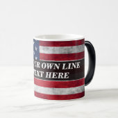 Mug Magique Ajouter votre texte sur le drapeau américain (Devant droit)