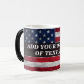 Mug Magique Ajouter votre texte sur le drapeau américain (Devant gauche)
