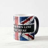 Mug Magique Ajouter votre texte sur le drapeau anglais Jeu d'o (Devant droit)