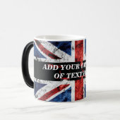 Mug Magique Ajouter votre texte sur le drapeau anglais Jeu d'o (Devant gauche)