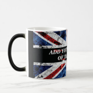 Mug Magique Ajouter votre texte sur le drapeau anglais Jeu d'o