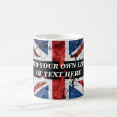 Mug Magique Ajouter votre texte sur le drapeau anglais Jeu d'o (Centre)