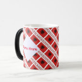 Mug Magique Albanie Personalisation rouge pavé albanais (Devant gauche)