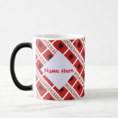 Mug Magique Albanie Personalisation rouge pavé albanais (Gauche)