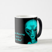 Mug Magique Alien, Bonjour (Devant droit)