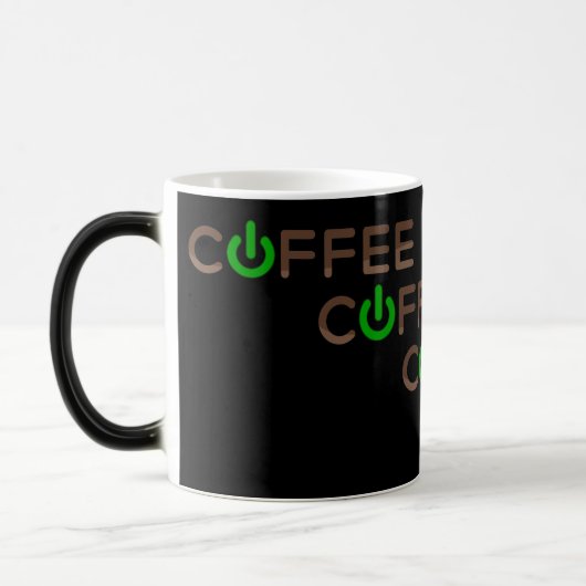 Mug Magique Alimentation café (verte) (Gauche)