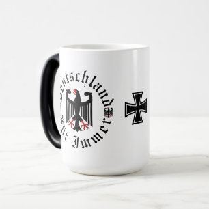 Mug Magique Allemagne/Deutschland Forever/aigle noir/croix de